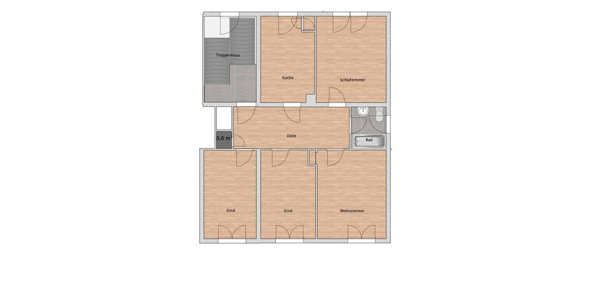 Etagenwohnung Gelsenkirchen Ückendorf - 4 Zimmer, 75 m&sup2;, 562&euro; | Angebot:26271024
