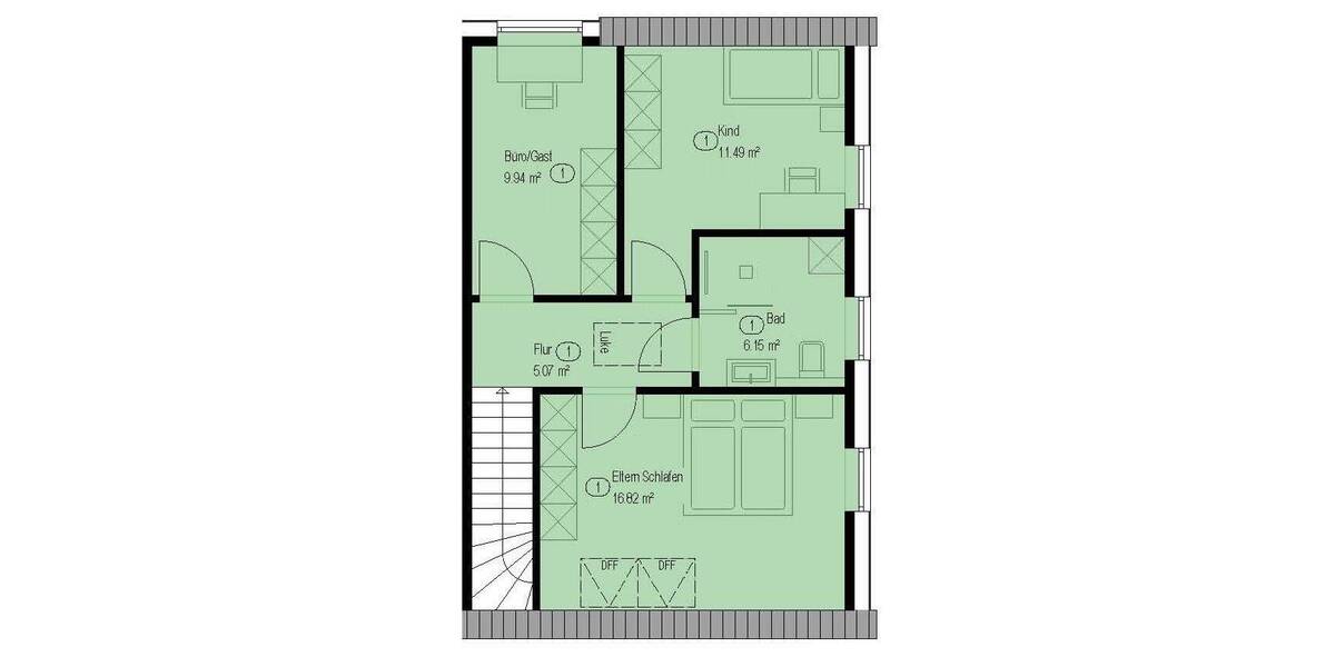 Reihenendhaus Borken Weseke - 4 Zimmer, 101 m&sup2;, 416.400&euro; | Angebot:25748442