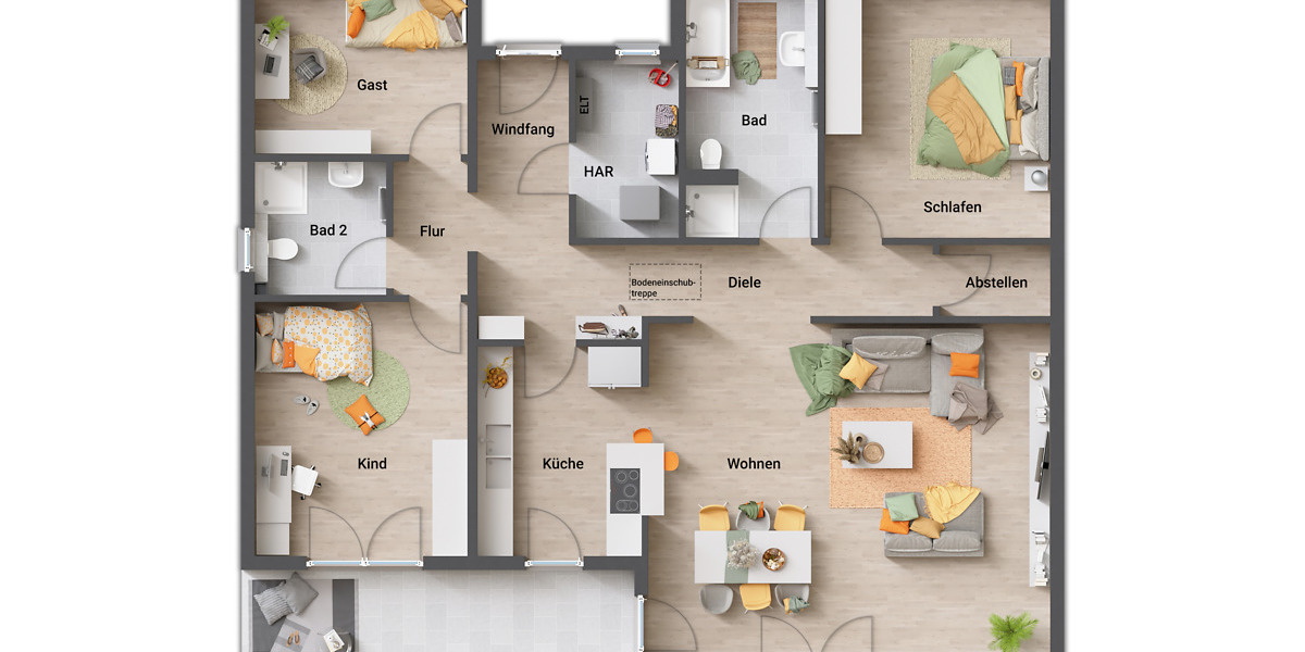 Mehrfamilienhaus, Wohnhaus Dülmen Merfeld - 4 Zimmer, 128 m&sup2;, 468.850&euro; | Angebot:25735348