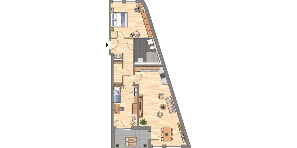 Etagenwohnung Essen Südviertel - 3 Zimmer, 99 m&sup2;, 1.239&euro; | Angebot:26273283