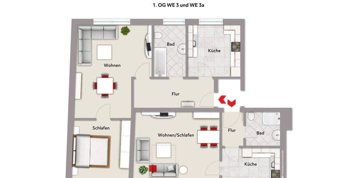 Etagenwohnung Dülmen - 3 Zimmer, 111 m&sup2;, 249.000&euro; | Angebot:25695384