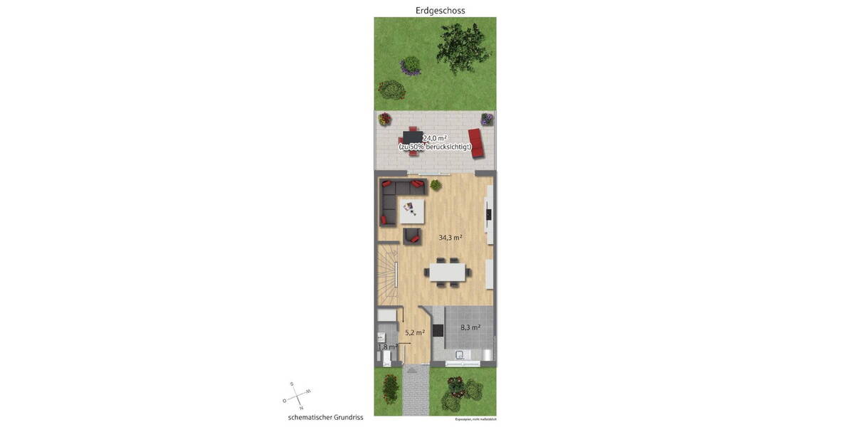 Reihenmittelhaus Essen Altendorf - 6 Zimmer, 144 m&sup2;, 599.000&euro; | Angebot:26027969