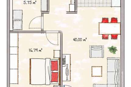 Wohnung Dülmen - 2 Zimmer, 81 m&sup2;, 1.013&euro; | Angebot:27111738