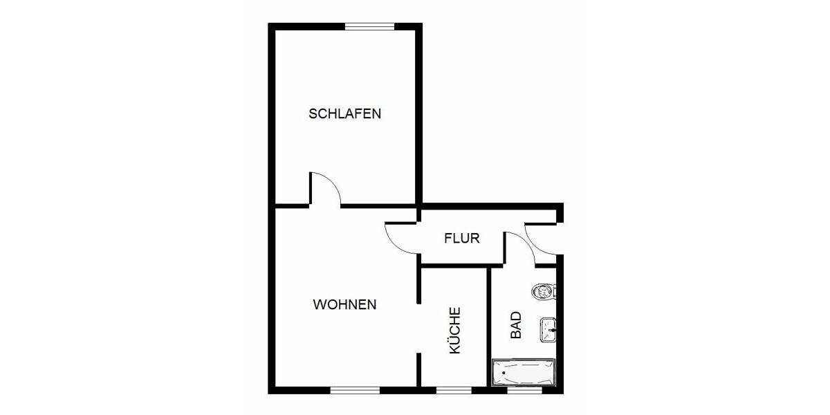 Erdgeschoßwohnung Essen Stadtbezirk VI - 2.5 Zimmer, 42 m&sup2;, 440&euro; | Angebot:25882897