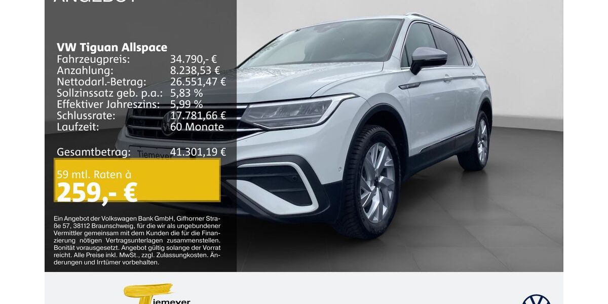 VW Tiguan Allspace 39.887 km 33.980 &euro; Bochum 44892