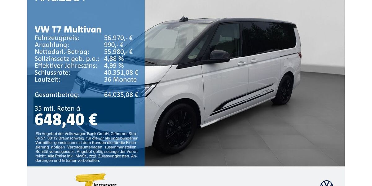 VW T7 Multivan 15.096 km 56.210 &euro; Bochum 44892
