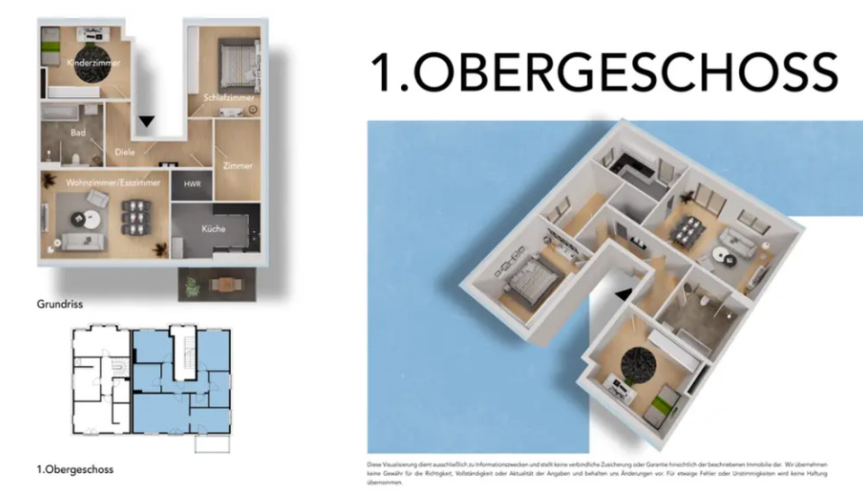 Etagenwohnung Dorsten Altstadt - 4.5 Zimmer, 110 m&sup2;, 1.540&euro; | Angebot:25216106