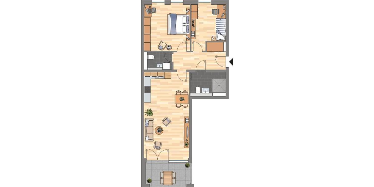 Etagenwohnung Essen Südviertel - 3 Zimmer, 81 m&sup2;, 1.019&euro; | Angebot:26297022