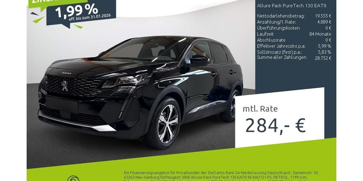 Peugeot 3008 45.113 km 23.880 &euro; Dülmen 48249