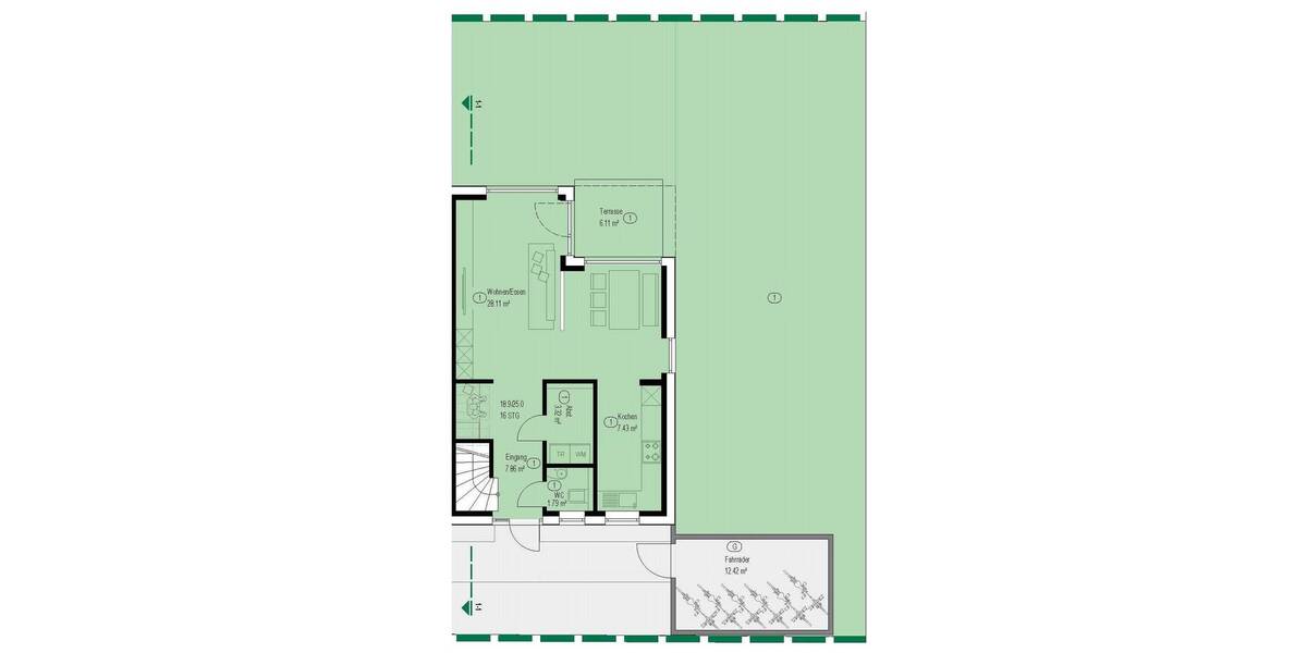Reihenendhaus Borken Weseke - 4 Zimmer, 101 m&sup2;, 416.400&euro; | Angebot:25748442