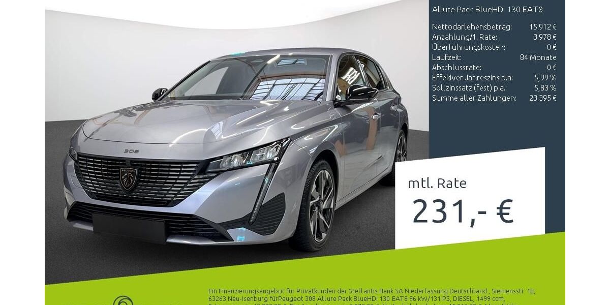 Peugeot 308 58.550 km 19.890 &euro; Dülmen 48249