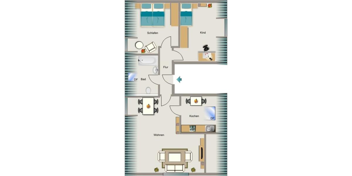 Dachgeschoßwohnung Marl - 3.5 Zimmer, 71 m&sup2;, 360&euro; | Angebot:24594438