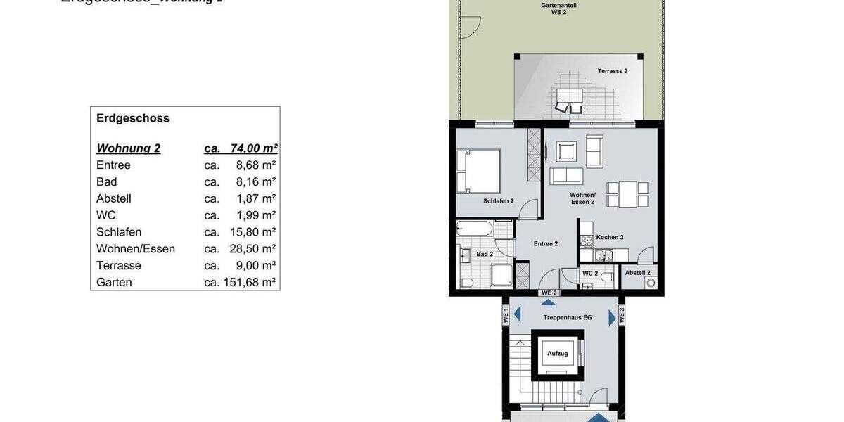 Etagenwohnung Mülheim Speldorf - 2 Zimmer, 74 m&sup2;, 398.000&euro; | Angebot:25725864