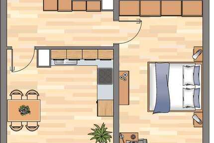 Wohnung Essen Südviertel - 2 Zimmer, 65 m&sup2;, 809&euro; | Angebot:26273350