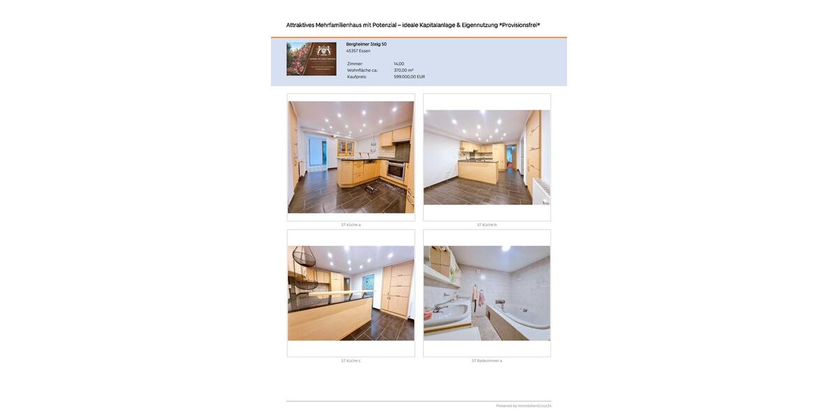 Mehrfamilienhaus, Wohnhaus Essen Stadtbezirk IV - 599.000&euro; | Angebot:26221165