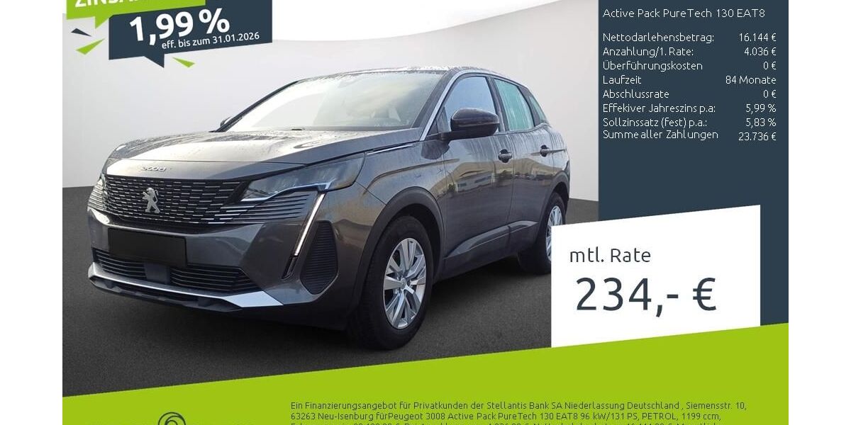 Peugeot 3008 24.916 km 19.389 &euro; Borken 46325
