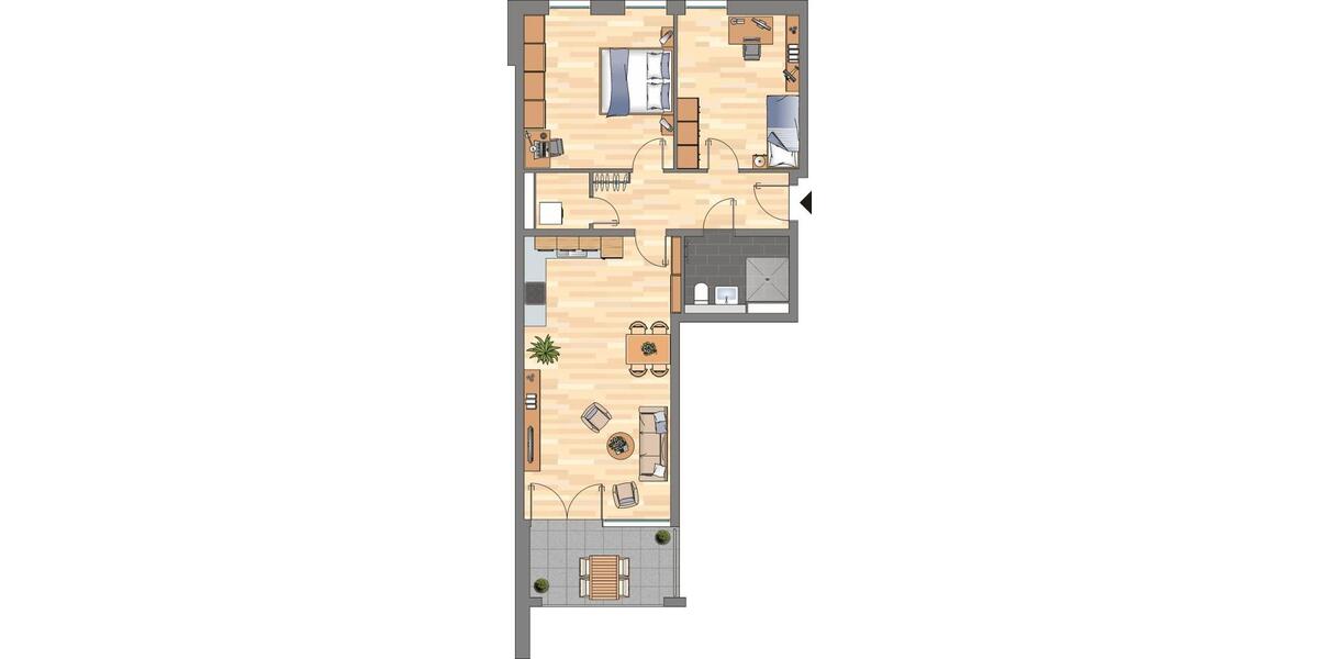 Etagenwohnung Essen Südviertel - 3 Zimmer, 83 m&sup2;, 1.039&euro; | Angebot:25636695