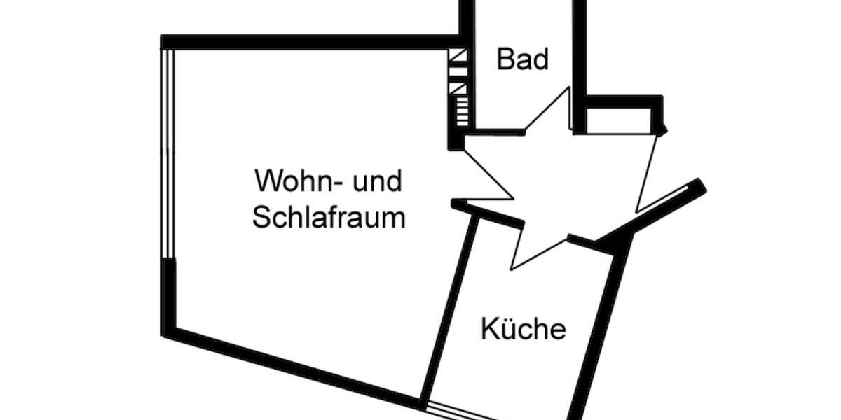 Etagenwohnung Essen Südviertel - 1 Zimmer, 42 m&sup2;, 386&euro; | Angebot:25782980
