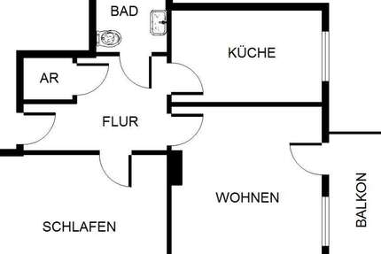 Wohnung Gelsenkirchen Hassel - 3.5 Zimmer, 72 m&sup2;, 479&euro; | Angebot:26149892