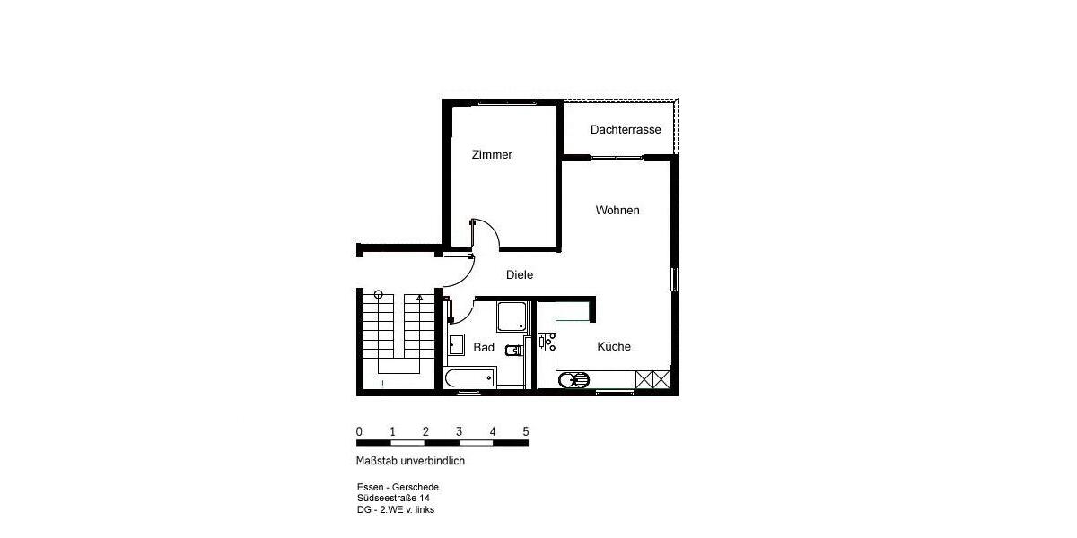 Etagenwohnung Essen Stadtbezirk IV - 2 Zimmer, 58 m&sup2;, 706&euro; | Angebot:26279243