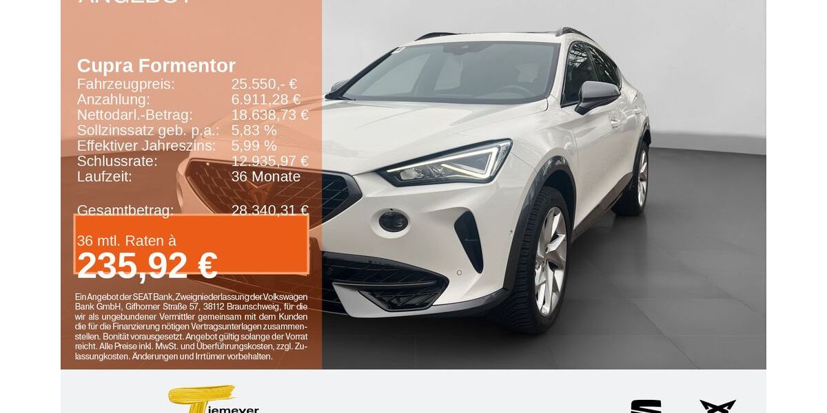 Cupra Formentor 31.544 km 25.270 &euro; Recklinghausen 45663