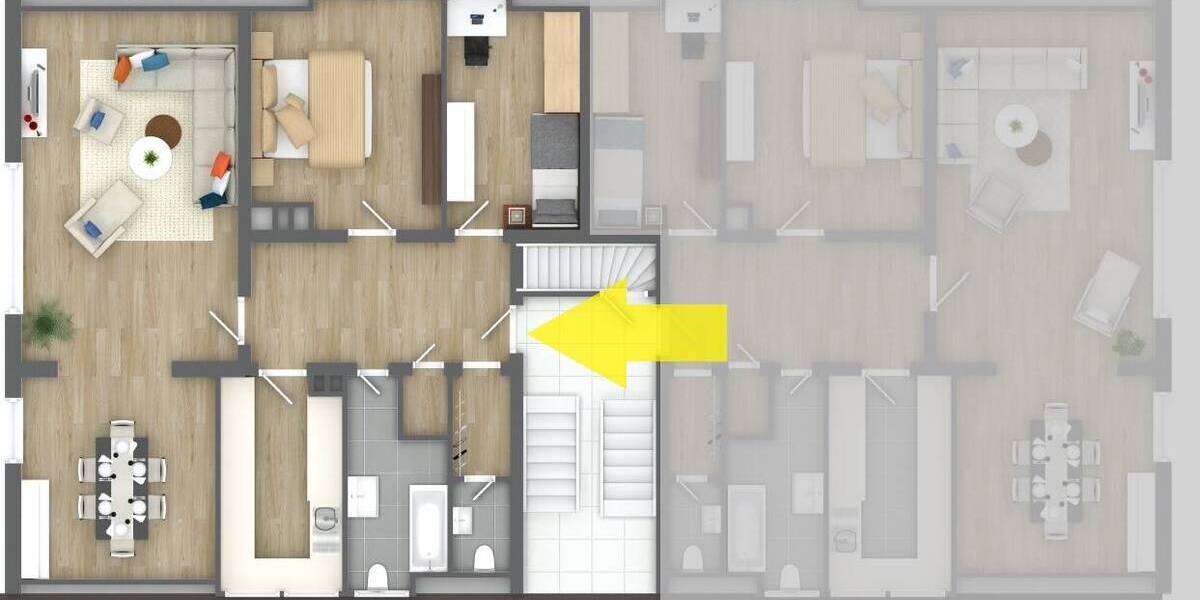 Etagenwohnung Bochum Harpen - 4 Zimmer, 82 m&sup2;, 171.000&euro; | Angebot:25663250