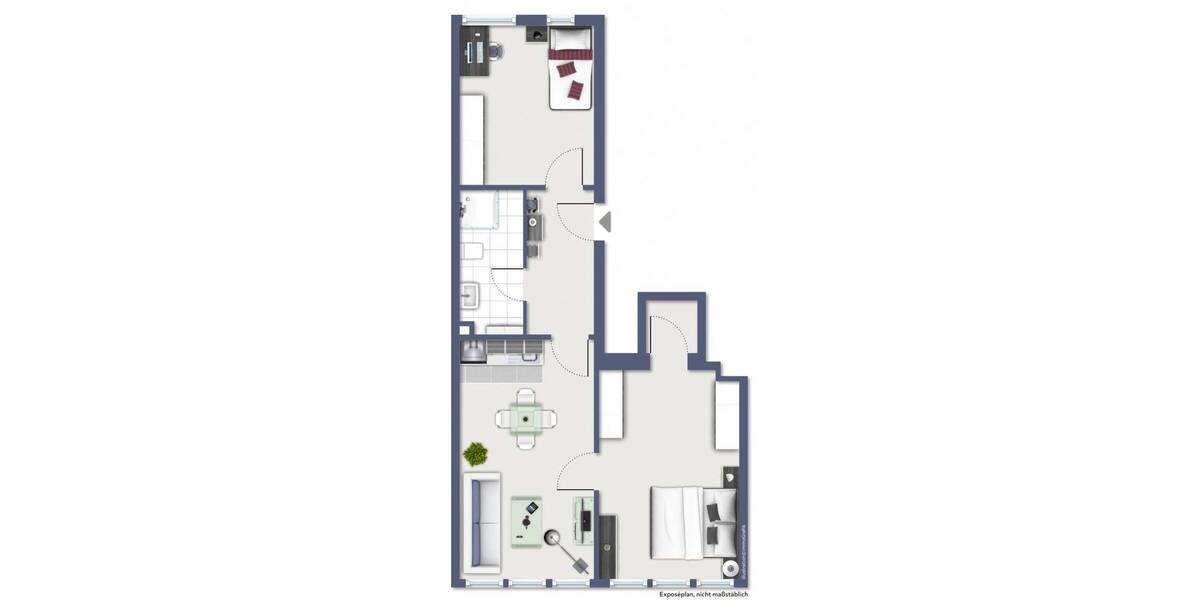 Etagenwohnung Gelsenkirchen Ückendorf - 3 Zimmer, 59 m&sup2;, 400&euro; | Angebot:26320566