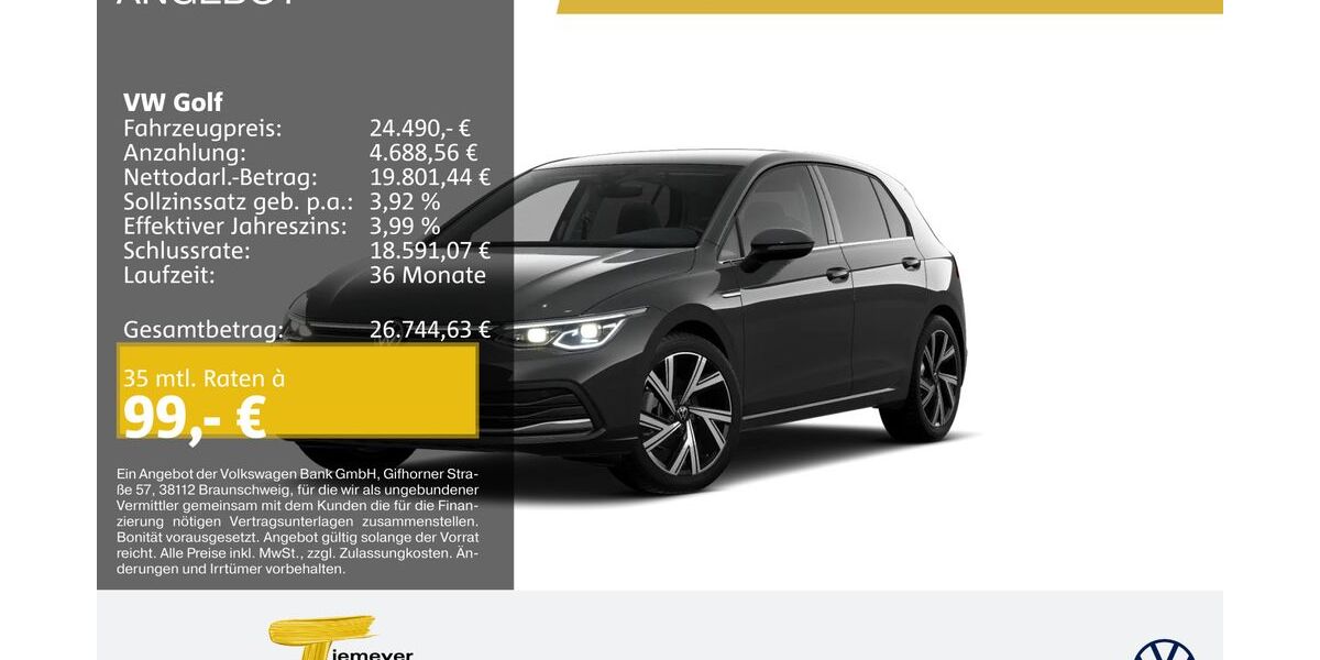 VW Golf 12.944 km 24.490 &euro; Dorsten 46282