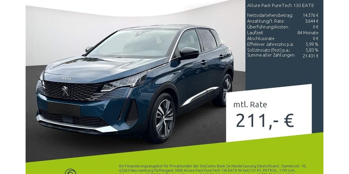 Peugeot 3008 41.024 km 17.870 &euro; Dülmen 48249