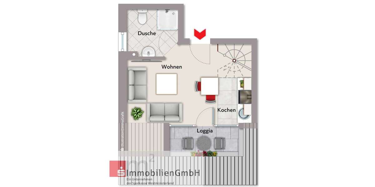 Etagenwohnung Haltern am See - 2 Zimmer, 32 m&sup2;, 85.000&euro; | Angebot:26760118