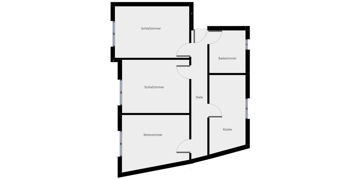 Etagenwohnung Duisburg Hamborn - 3 Zimmer, 62 m&sup2;, 445&euro; | Angebot:26007294