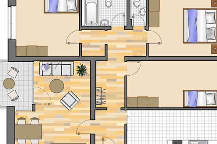 Wohnung Dorsten Hervest - 4.5 Zimmer, 96 m&sup2;, 527&euro; | Angebot:26778091